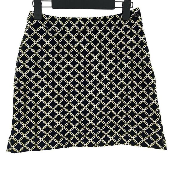 EP Pro Golf Performance Skort Built In Shorts Pockets Women 4 Black Yellow White - Picture 1 of 8